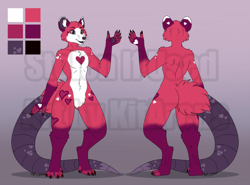 Valentine Opossum - $30